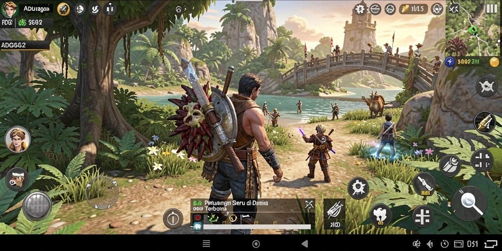 Gameplay seru dalam dunia terbuka ADG62 yang penuh petualangan.