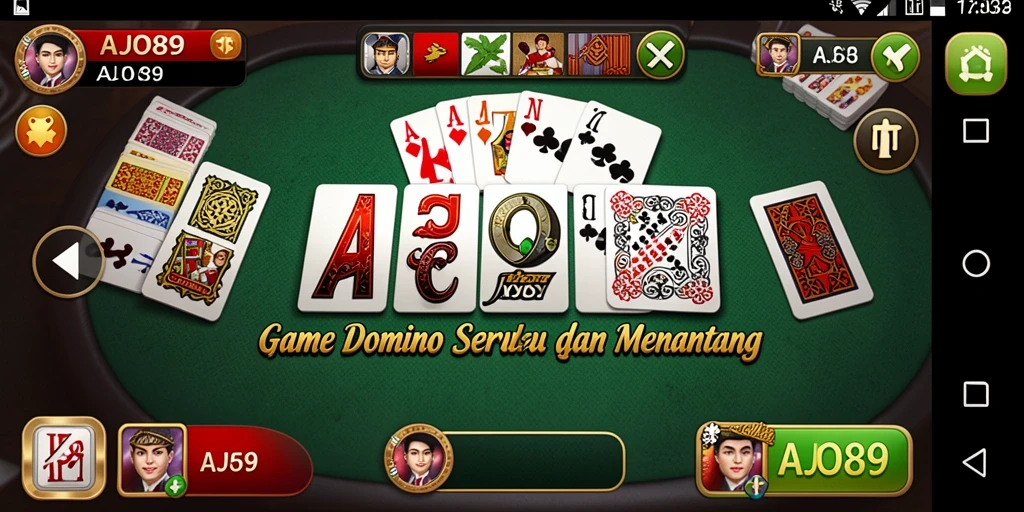 Screenshot utama AJO89 menampilkan pengalaman bermain domino yang seru.