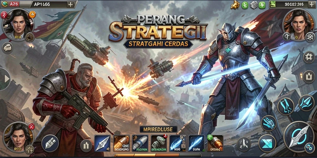 Tampilan menarik gameplay strategi API66 yang penuh aksi.