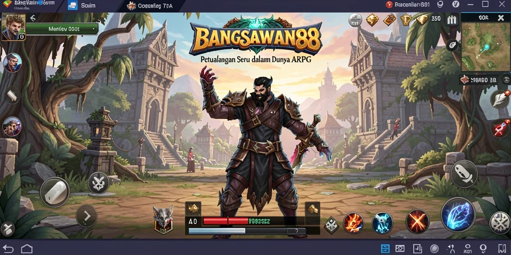 Tampilan aksi seru dalam gameplay ARPG BANGSAWAN88.