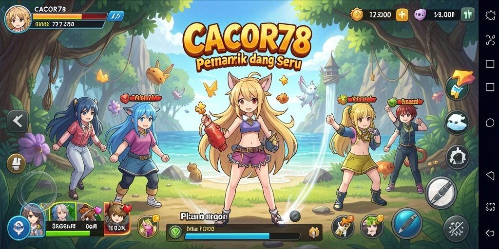 Gameplay seru dalam CACOR78 dengan karakter Anime ikonik.