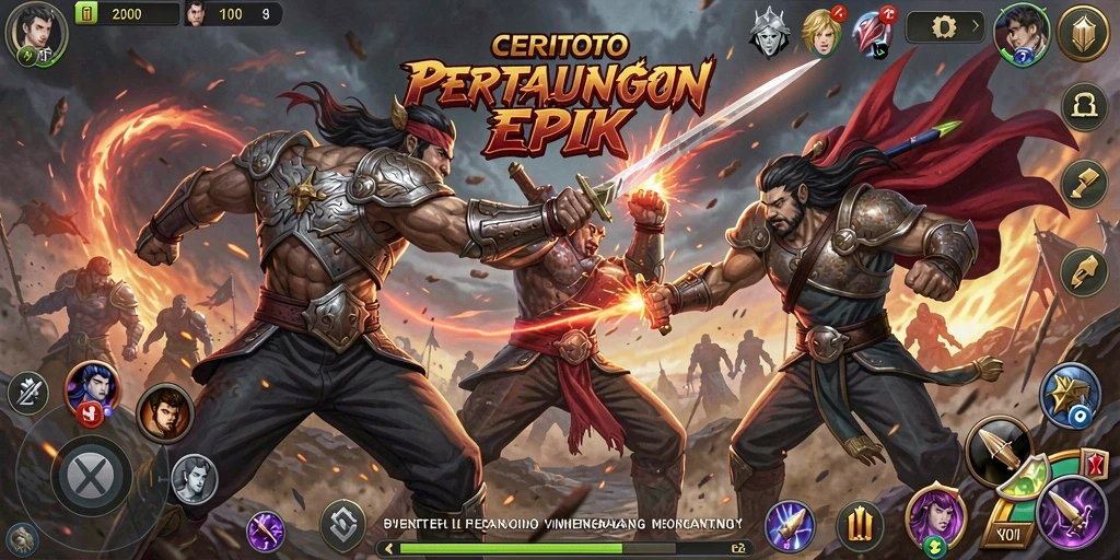 Tampilan gameplay menegangkan dari pertarungan di CERITOTO.