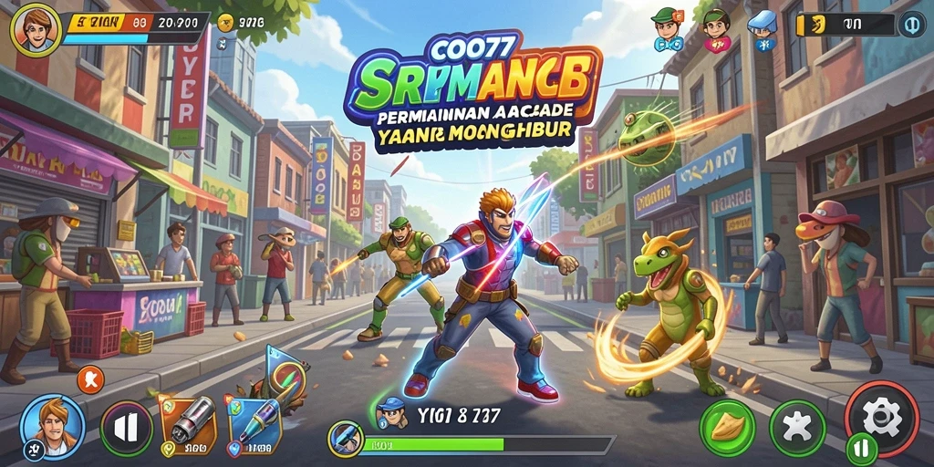 Tangkapan layar permainan COO77 menunjukkan aksi seru dalam gameplay Arcade.