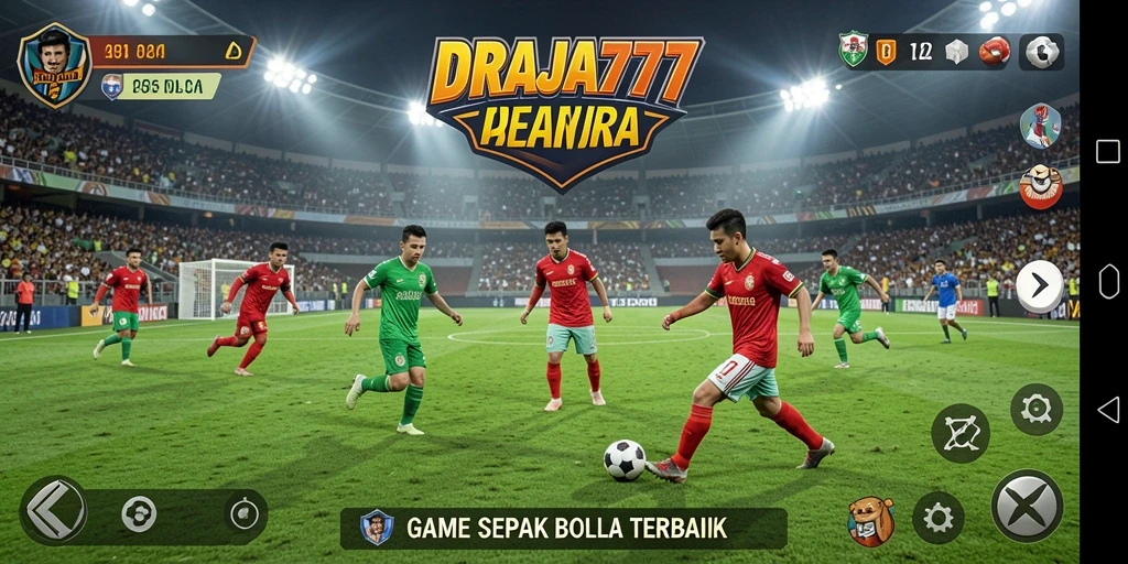 Tampilan gameplay menarik dari DRAJA777 yang penuh aksi sepak bola.