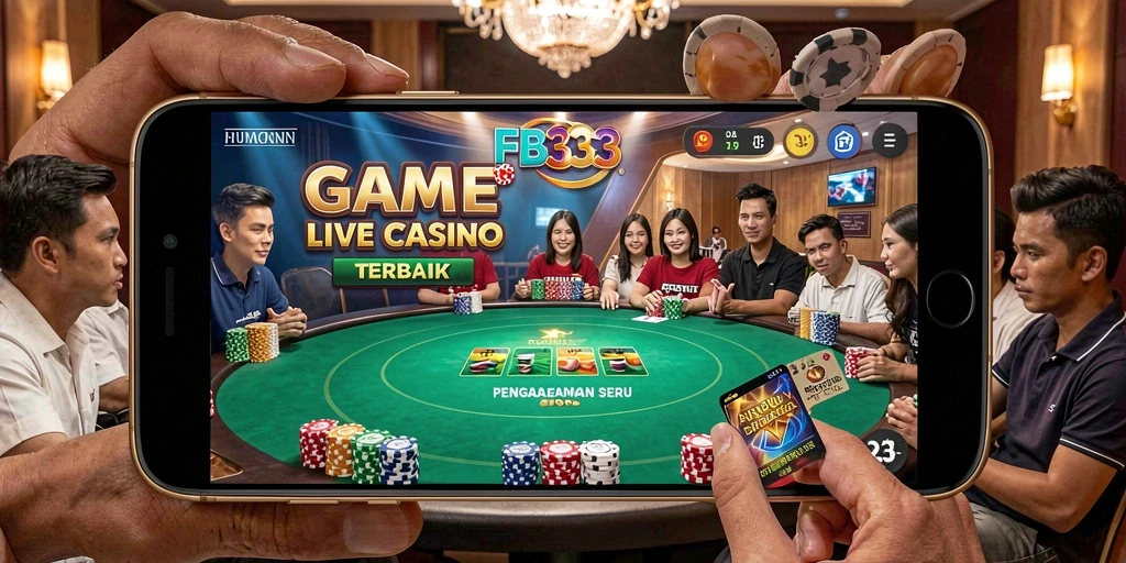Screenshot FB333 menampilkan dealer langsung dan gameplay yang atraktif.