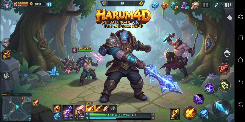 Screenshot gameplay HARUM4D dengan aksi seru ARPG.
