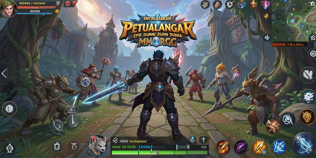 Tampilan gameplay yang menyenangkan dalam game MMORPG IND666.