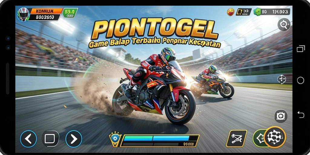 Tampilan menegangkan dari balapan di PIONTOGEL dengan kendaraan cepat.