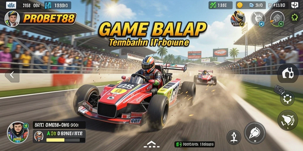 Gameplay mendebarkan di PROBET88 dengan berbagai mobil balap.
