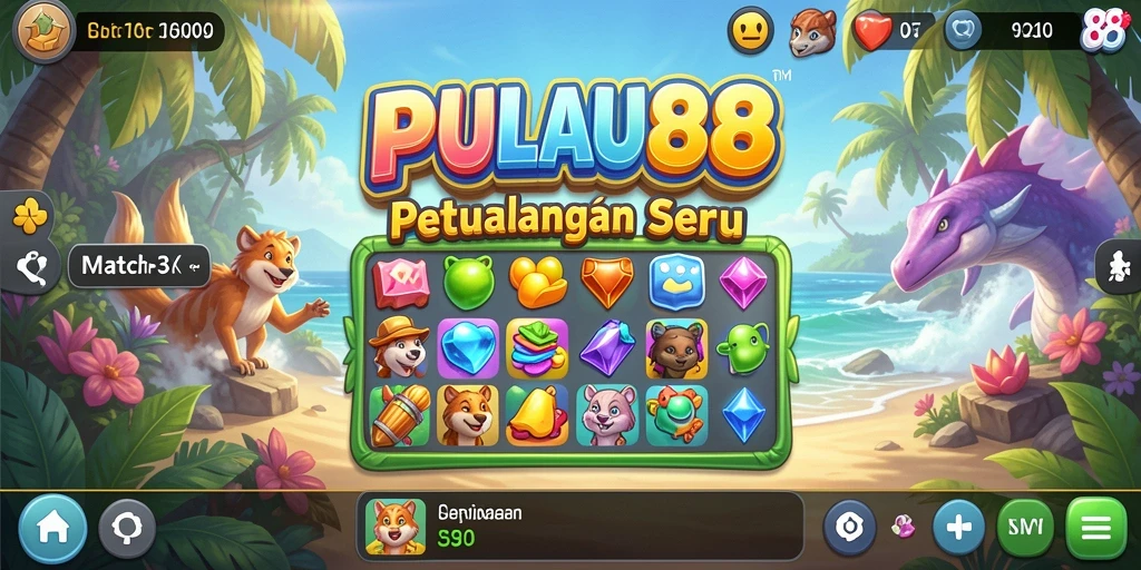Tampilkan gameplay menarik PULAU88 yang penuh warna.