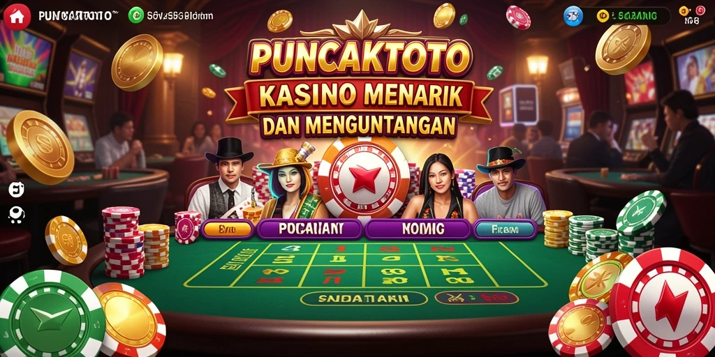Screenshot utama PUNCAKTOTO menampilkan pengalaman seru bermain kasino.