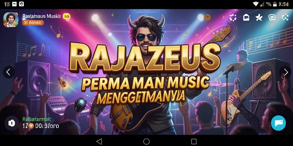 Tampilan gameplay RAJAZEUS yang penuh warna dan interaktif.