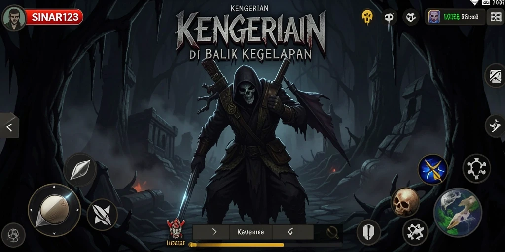 Screenshot yang menampilkan suasana mencekam dalam gameplay SINAR123.