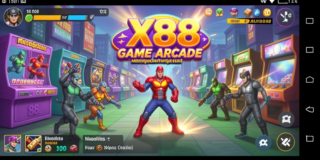 Screenshot X88 menampilkan gameplay Arcade yang seru dan menarik.